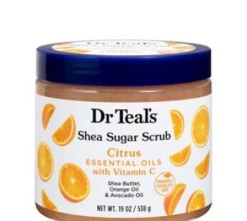 Dr Teal’s Shea Sugar Scrub with Citrus, Vitamin C & Essential Oils 538g (19oz)