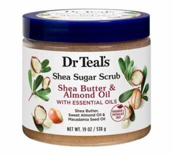 Dr Teal’s Shea Sugar Scrub Shea Butter & Almond Oil – 19oz/538g